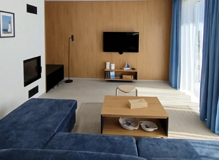 Narożnik w apartamencie PanoMara Exclusive z jacuzzi