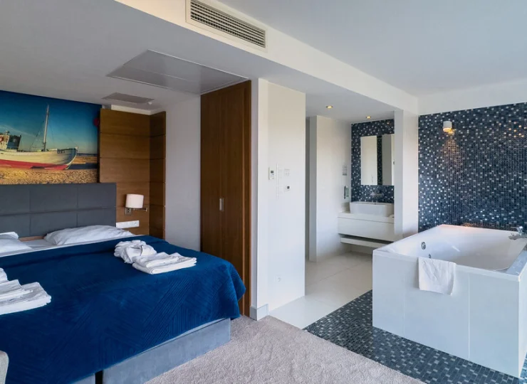 Dwupoziomowe apartamenty są dumą Hotelu Skal