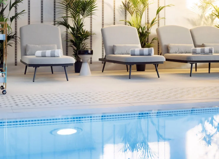 Nowoczesną strefę wellness zaprojektowano z myślą o luksusowym wypoczynku