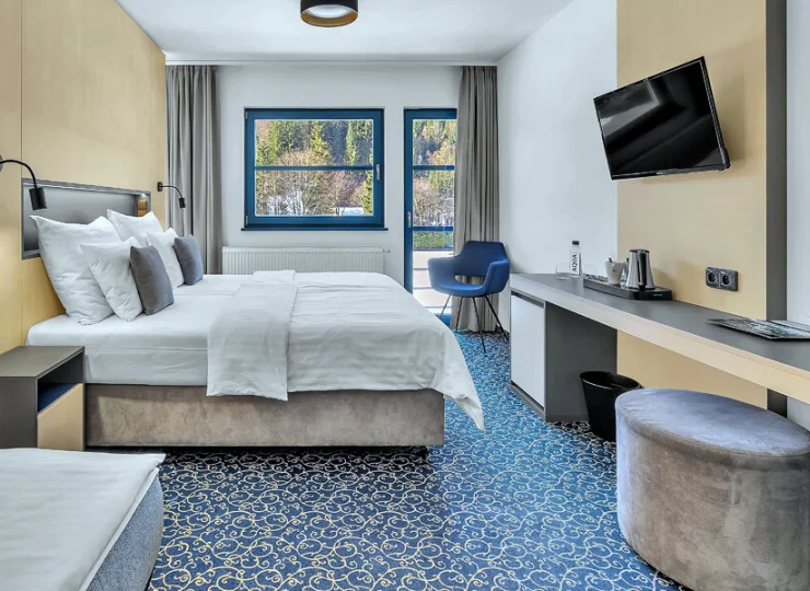 Wszystkie pokoje zostały nowocześnie odświeżone