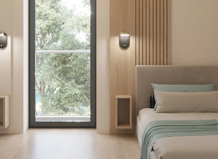 Druga sypialnia ma dwa pojedyncze łóżka