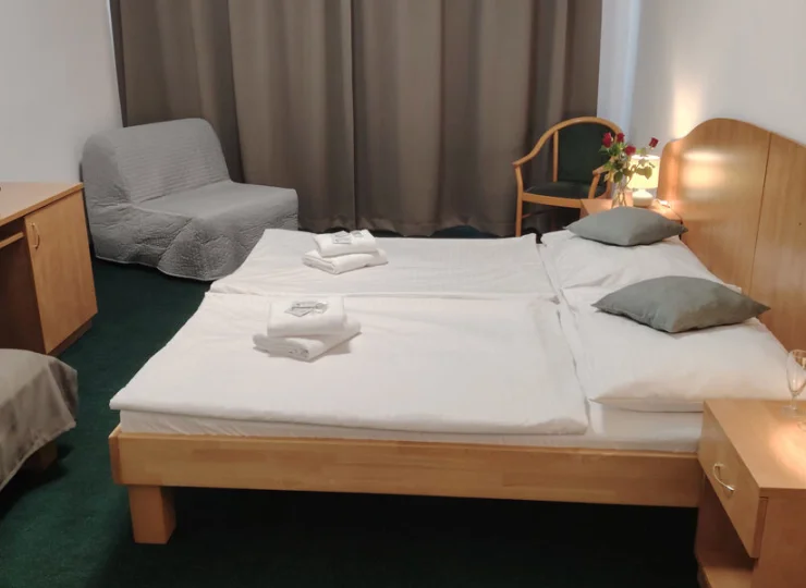 W pokoju jest lodówka, zestaw do parzenia kawy i herbaty, sejf, TV, wifi