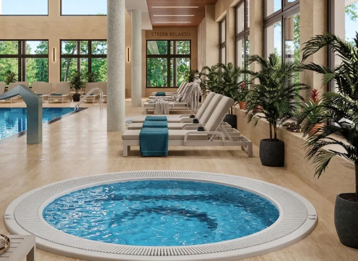 Z basenami sąsiadują trzy niecki jacuzzi