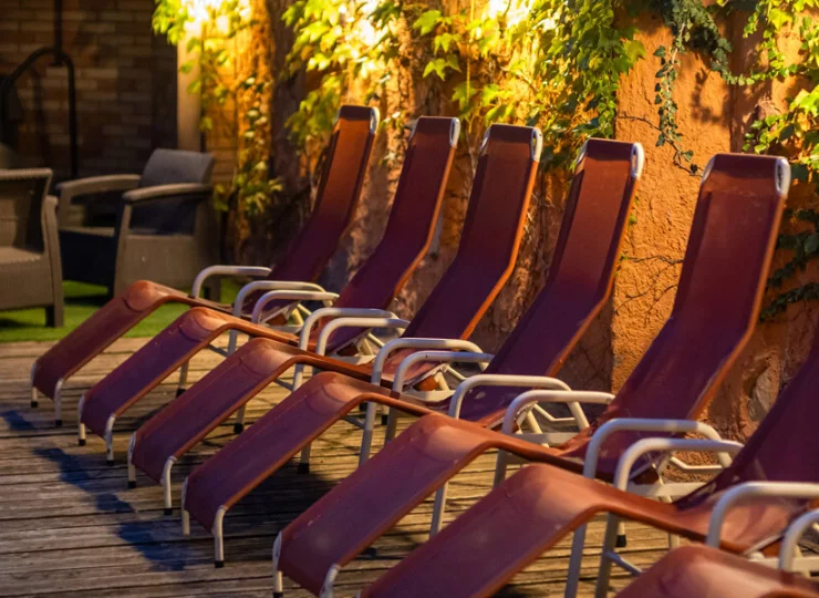 W strefie wellness mieszczą się leżaki do wypoczynku