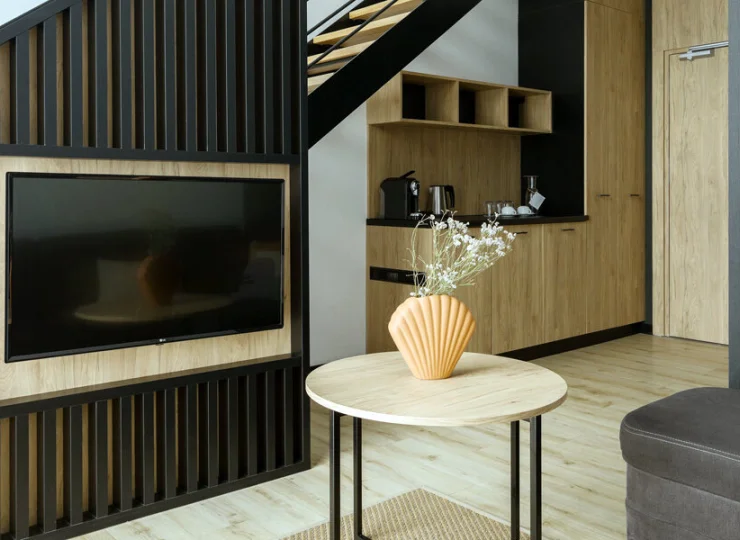 Dwupoziomowy apartament z 1 sypialnią to funkcjonalne rozwiązanie