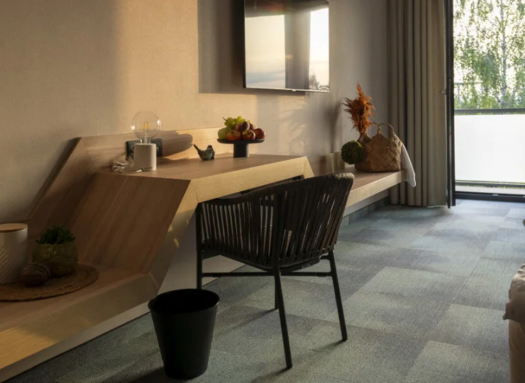 Pokoje są nowoczesne i przytulne zarazem