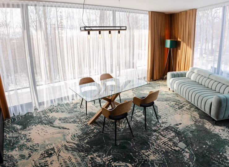 Apartament Prime Forest to komfortowe wnętrze inspirowane kolorami lasu