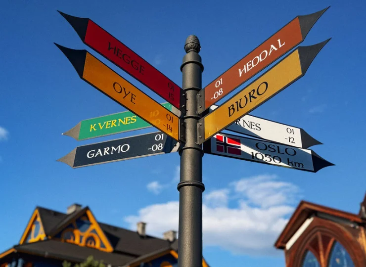 Każda willa w Norweskiej Dolinie ma własną, oryginalną nazwę