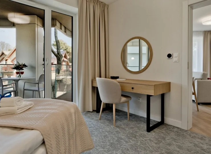Apartament tego typu ma 2 osobne sypialnie