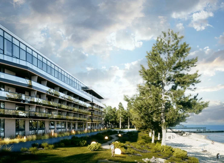 Baltic Jet to unikatowy apartamentowiec w kształcie jachtu przy samej plaży