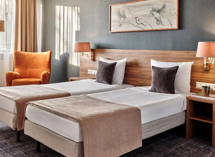 W ofercie obiektu są pokoje double, twin i business