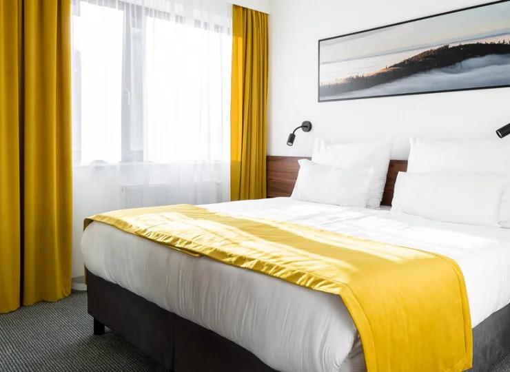 Apartament deluxe posiada część dzienną oraz sypialnianą