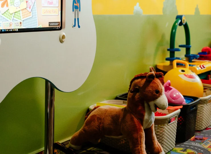 Dla najmłodszych przygotowano pokój zabaw