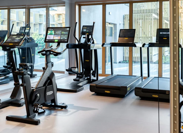 Goście mogą korzystać także z salki fitness