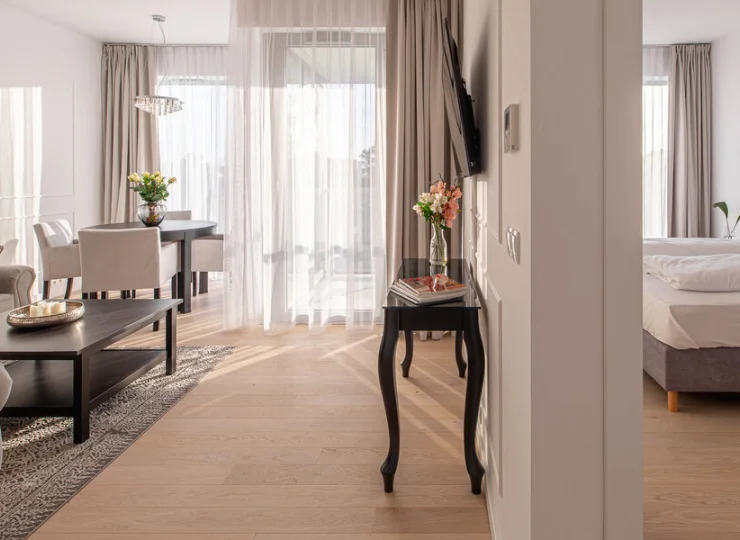 Osobna sypialnia w apartamencie comfort jest wygodnym rozwiązaniem