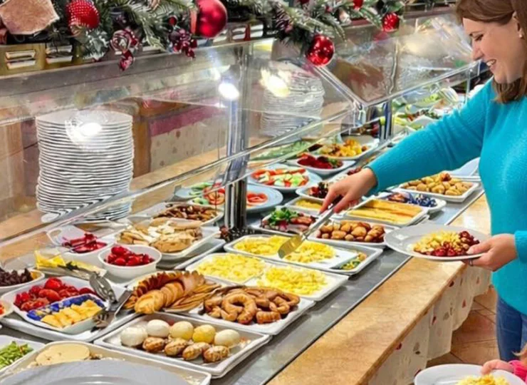 Posiłki często mają formę bufetu