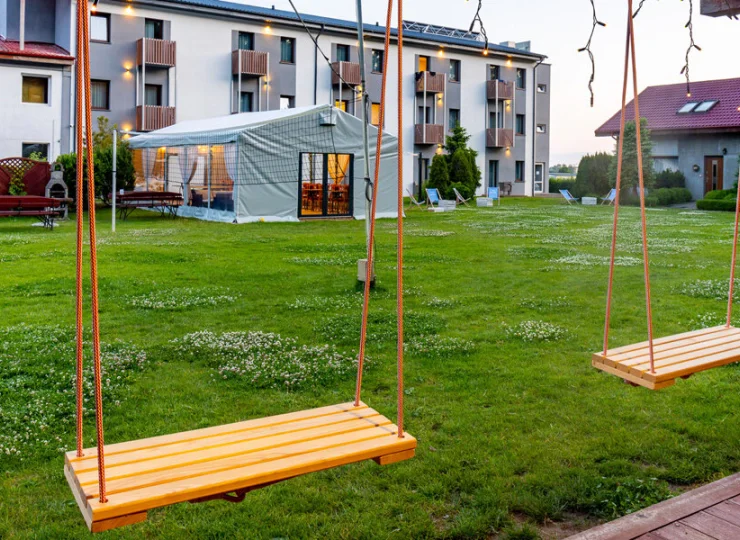 Dla dzieci przygotowano plac zabaw