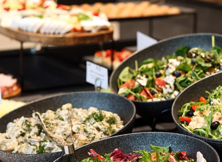 Śniadania i obiadokolacje są podawane w formie bufetu