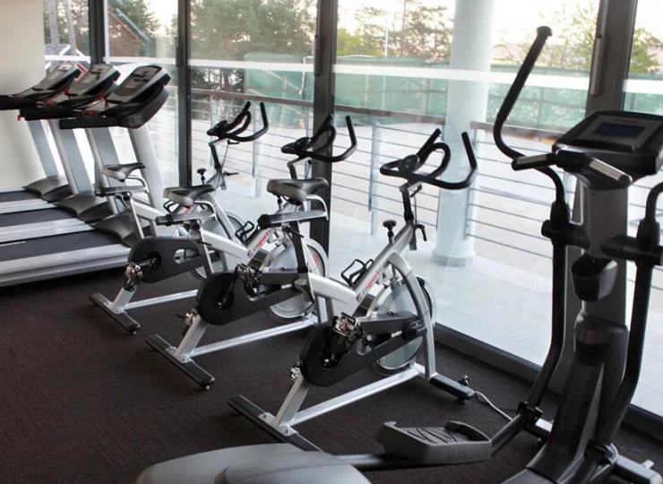 Aktywni goście mogą skorzystać z salki fitness i poćwiczyć z widokiem na okolicę