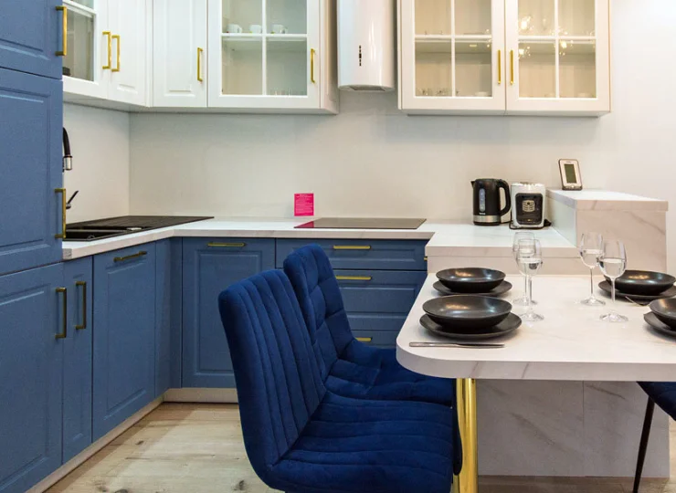 W apartamencie jest w pełni wyposażony aneks kuchenny