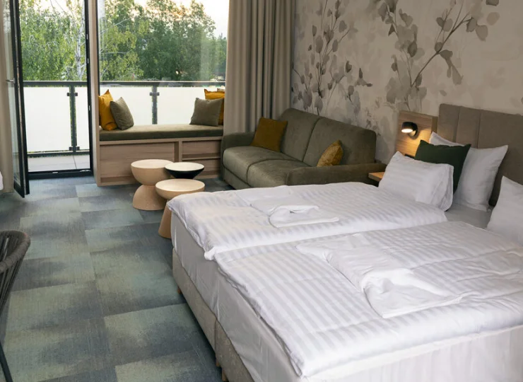 Znajdziecie tu pokoje 2-osobowe oraz wygodne pokoje rodzinne