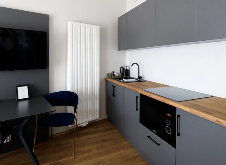 Każdy apartament ma aneks kuchenny