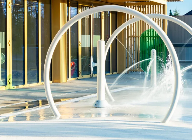 Wodny plac zabaw mieści się także na zewnątrz