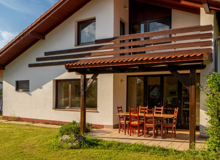 Każdy domek ma taras