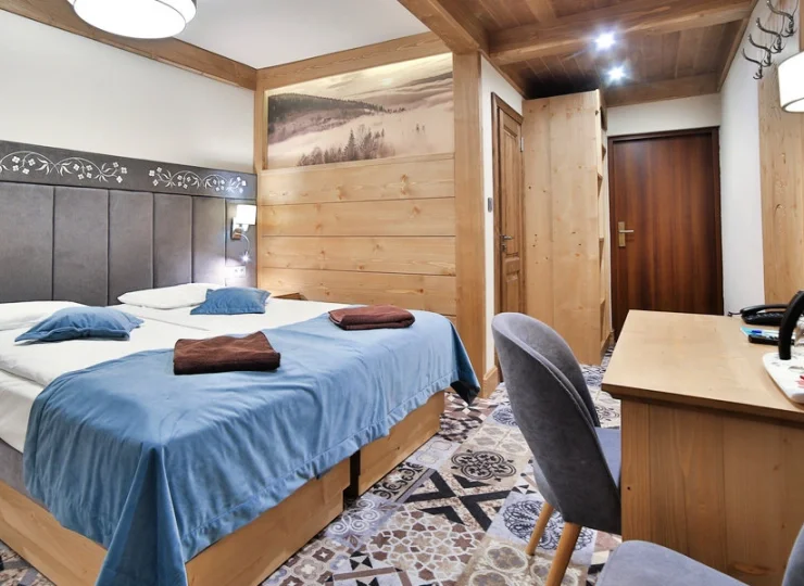 Z wielką dbałością dobierane kolorystyka i wystrój pokoi sprzyjają wypoczynkowi