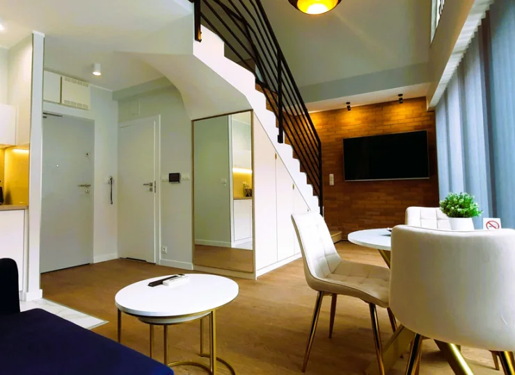 Niektóre apartamenty są dwupoziomowe