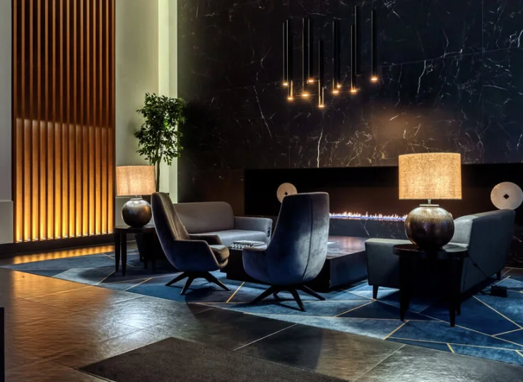 Wnętrza są eleganckie i nowoczesne