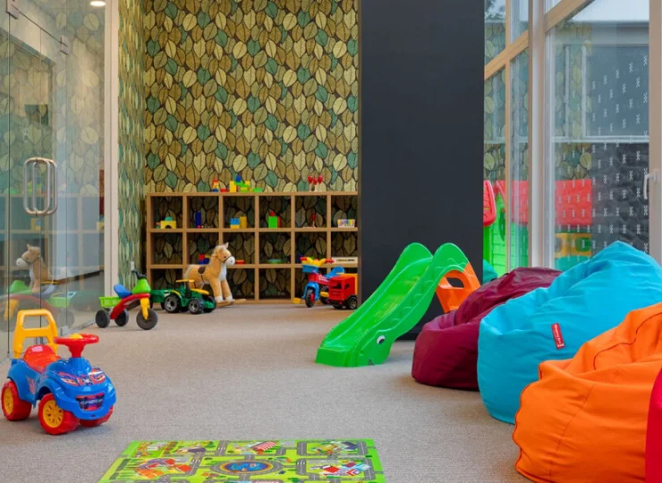 W hotelu przygotowano kącik zabaw dla dzieci