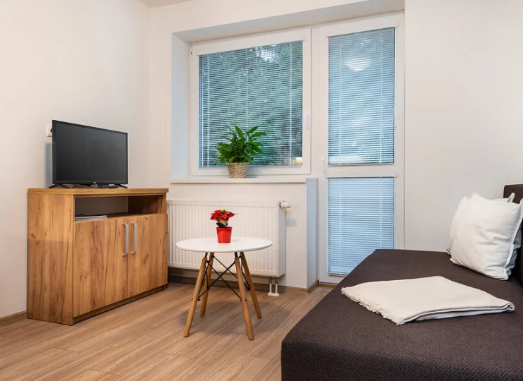 Apartamenty są nowocześnie urządzone