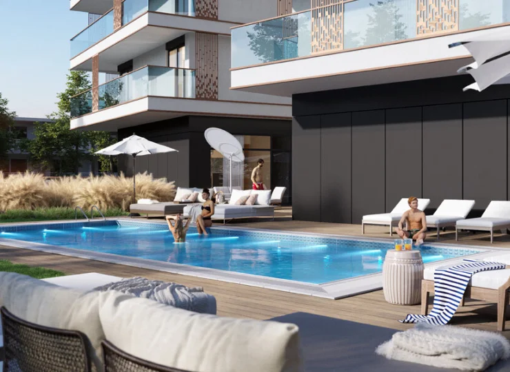 Basen zewnętrzny będzie wypełniony podgrzewaną wodą