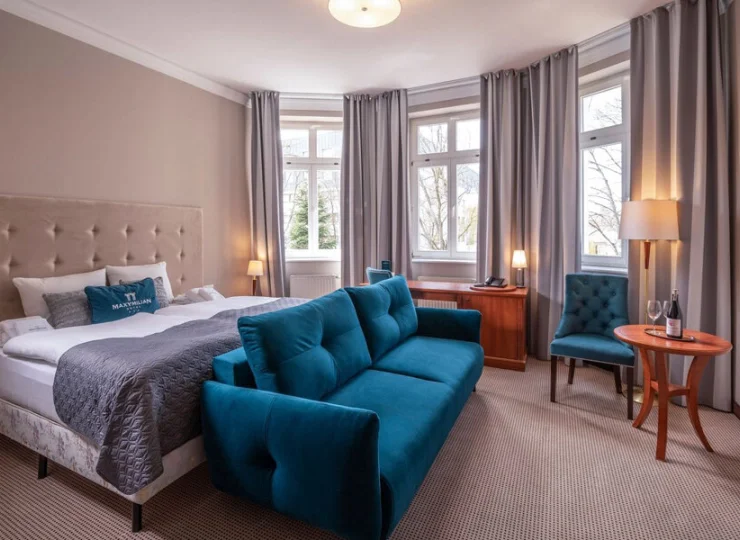 Maxymilian Unique Hotel Adults Only +15 oferuje wygodne pokoje i apartamenty