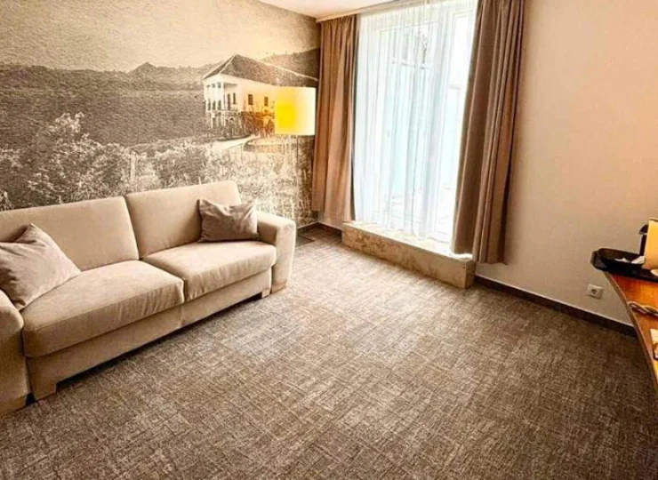 Na kanapie w apartamencie mogą spać 2 osoby (kanapa pełni rolę dostawek)