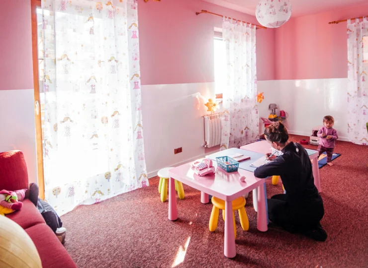 Dla dzieci przygotowano pokój zabaw