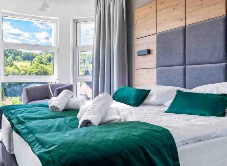Apartamenty Anmago & Spa położone w Krynicy, w dzielnicy Słotwiny