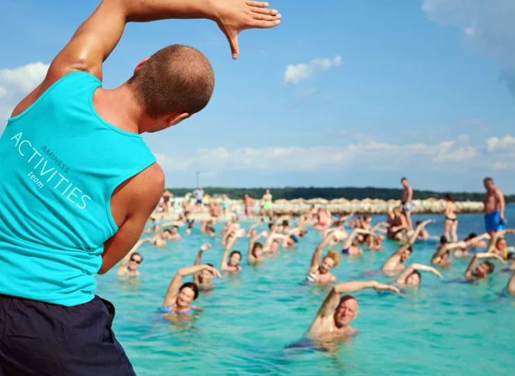 Są tutaj organizowane zajęcia wodnego aerobiku