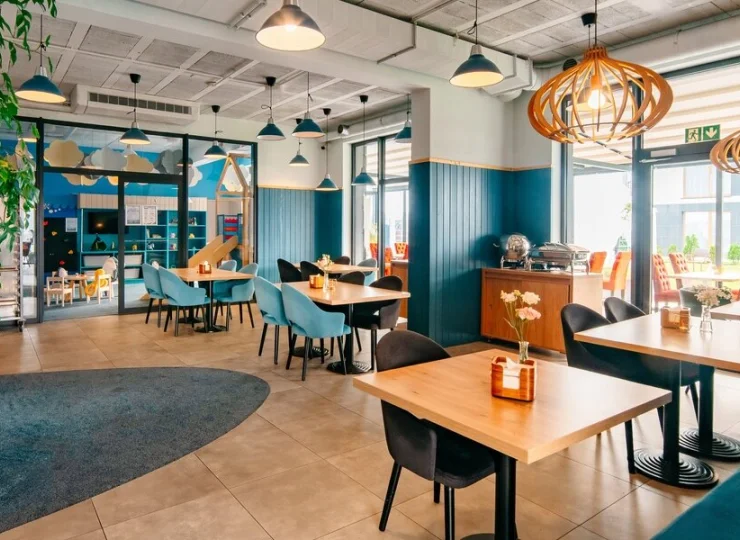 Restauracja w Blu Apartments ma eleganckie, stylowe wnętrza