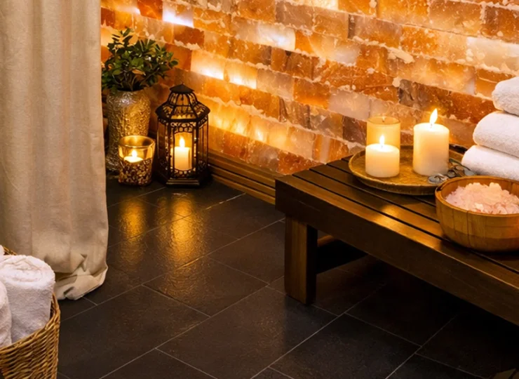 W strefie wellness jest również łaźnia parowa oraz wypoczywalnia z solną ścianą