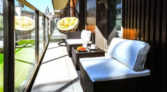 Apartament 4+2 z sauną i tarasem