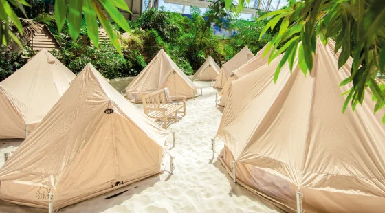 Namiot 2os w hali Tropical Islands