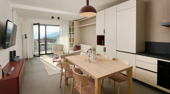 Apartament 4-os. balkon i widok