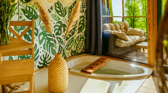 Domek z 1 sypialnią z wanną