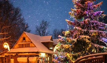 W okresie świątecznym Zakopane jest ładnie dekorowane