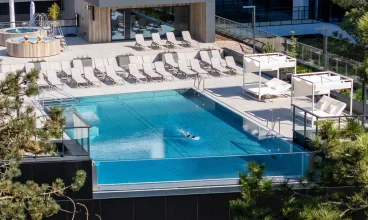 Bezkrawędziowy basen Shellter Resort (Hotel 20m od morza)