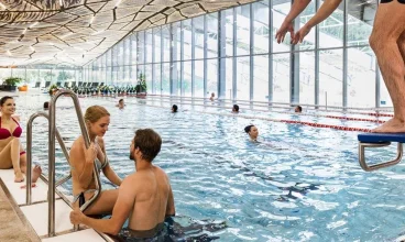 Basen rekreacyjny ma 6 torów do pływania