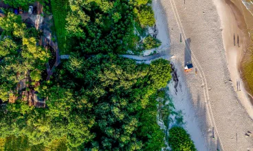 Obiekt Baltic Forest posiada prywatne zejście na plażę