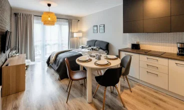 Apartamenty są nowocześnie i komfortowo urządzone